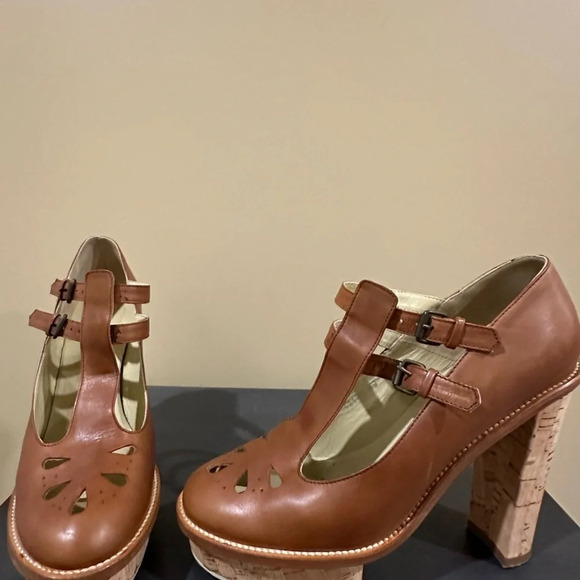 Opening Ceremony 8.5 ( Vero Cuoio) beautiful  wedge platforms rare and excellent - Picture 8 of 10
